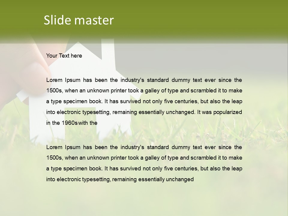 A Person Holding A Paper House In The Grass PowerPoint Template