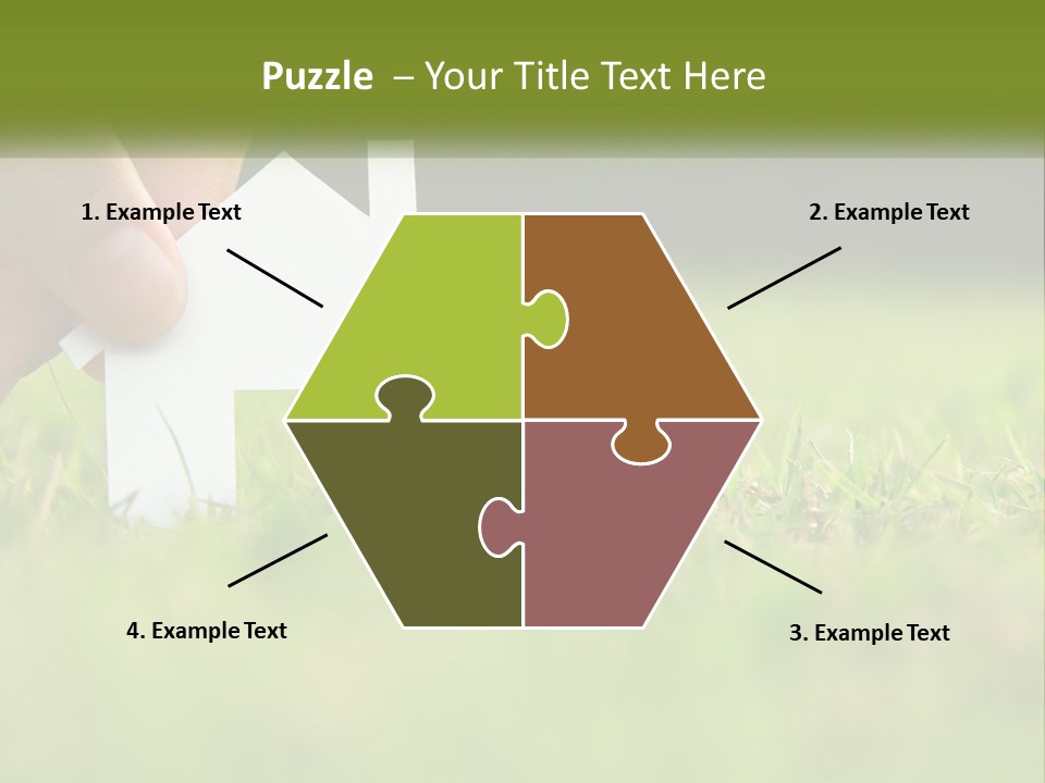 A Person Holding A Paper House In The Grass PowerPoint Template