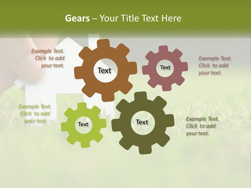 A Person Holding A Paper House In The Grass PowerPoint Template