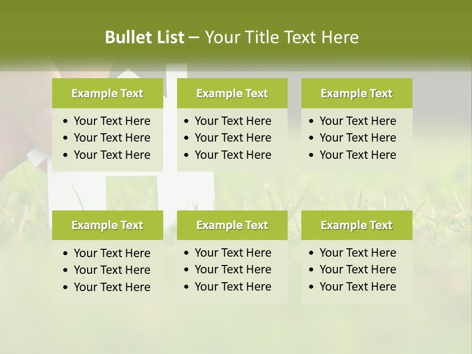 A Person Holding A Paper House In The Grass PowerPoint Template