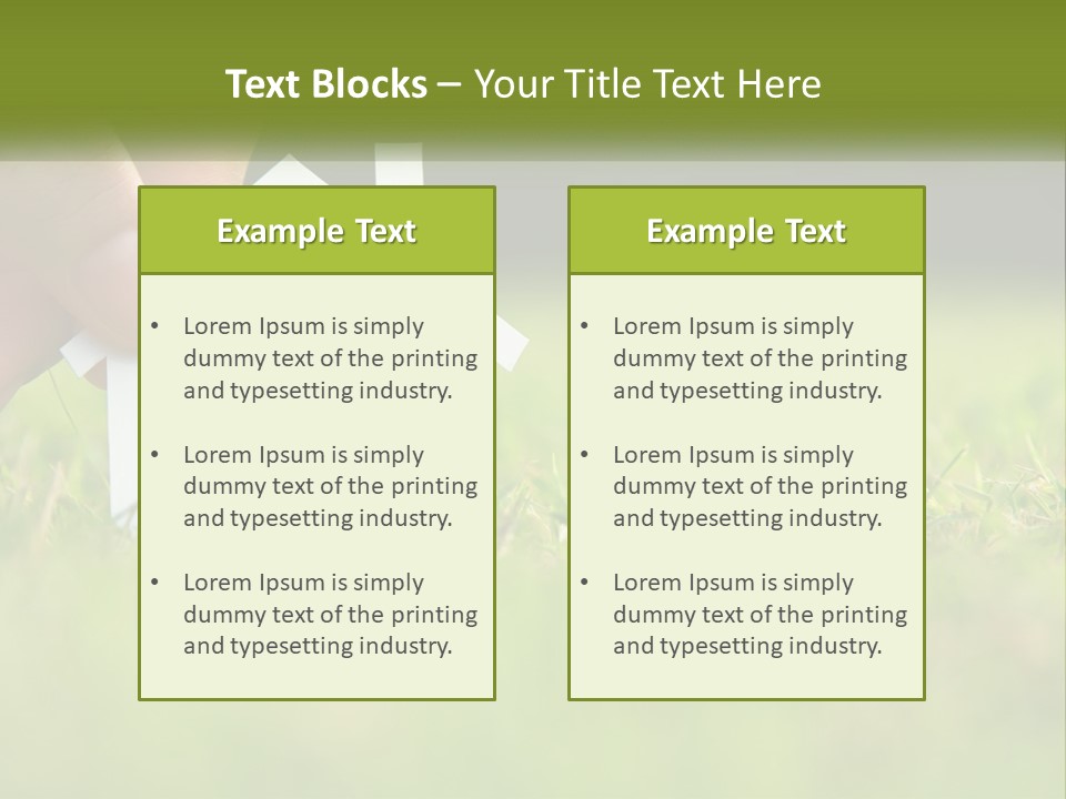 A Person Holding A Paper House In The Grass PowerPoint Template