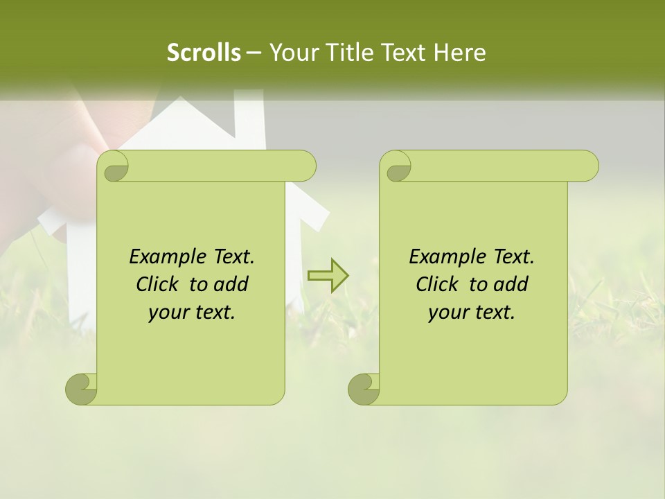 A Person Holding A Paper House In The Grass PowerPoint Template
