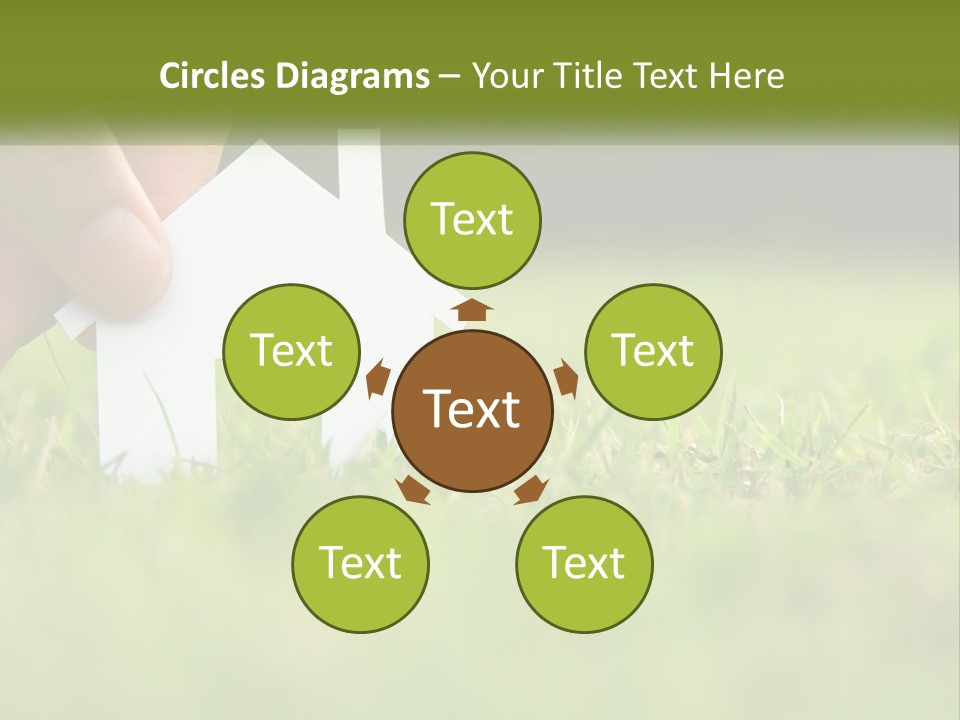 A Person Holding A Paper House In The Grass PowerPoint Template