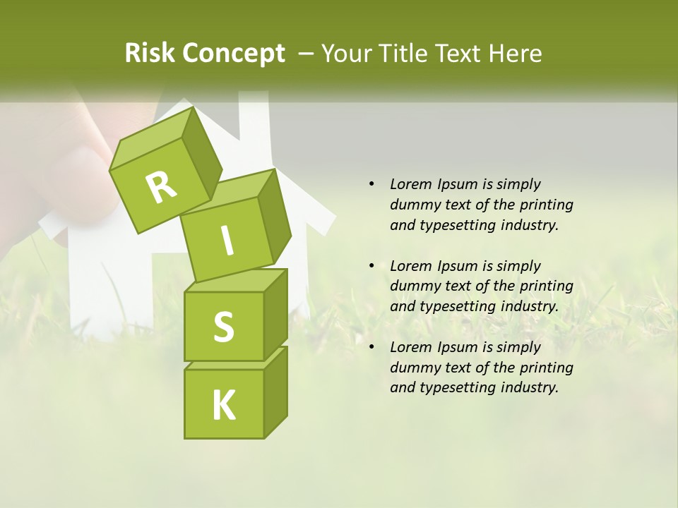 A Person Holding A Paper House In The Grass PowerPoint Template