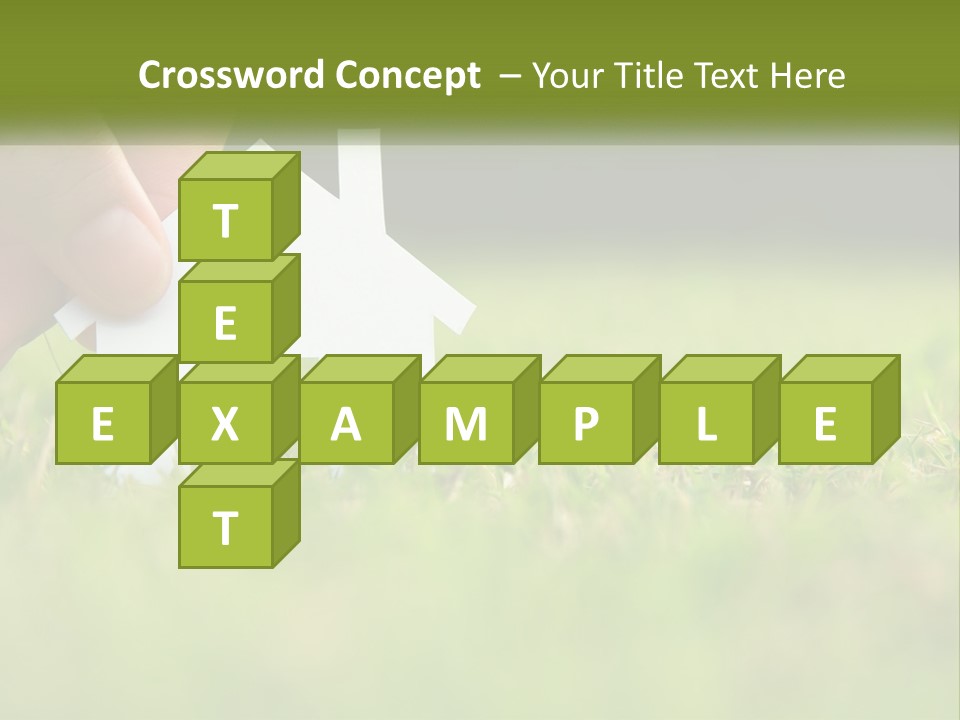 A Person Holding A Paper House In The Grass PowerPoint Template