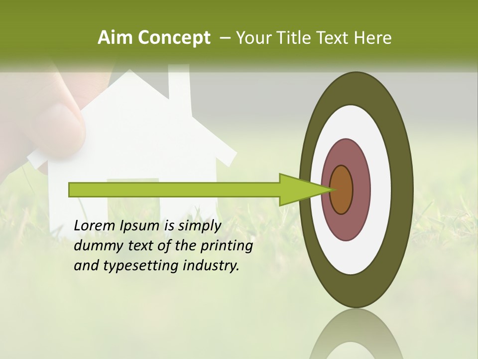 A Person Holding A Paper House In The Grass PowerPoint Template