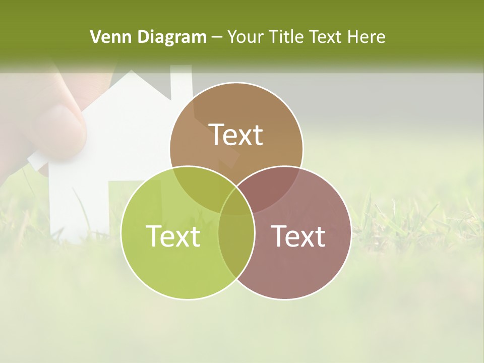 A Person Holding A Paper House In The Grass PowerPoint Template