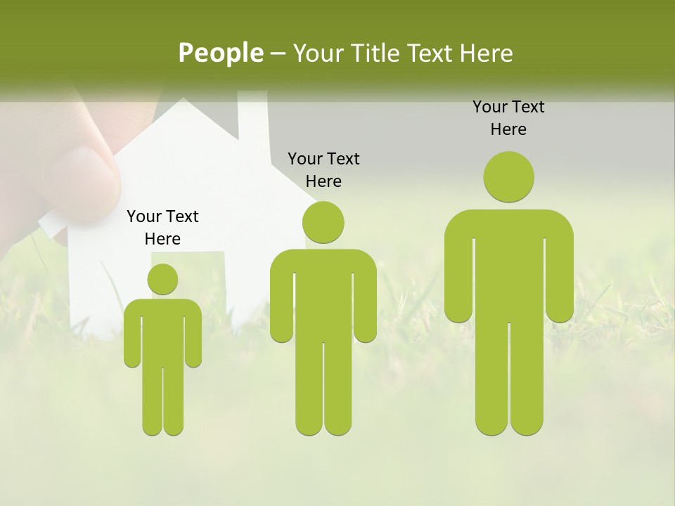 A Person Holding A Paper House In The Grass PowerPoint Template