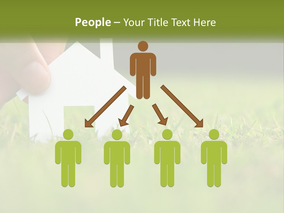 A Person Holding A Paper House In The Grass PowerPoint Template
