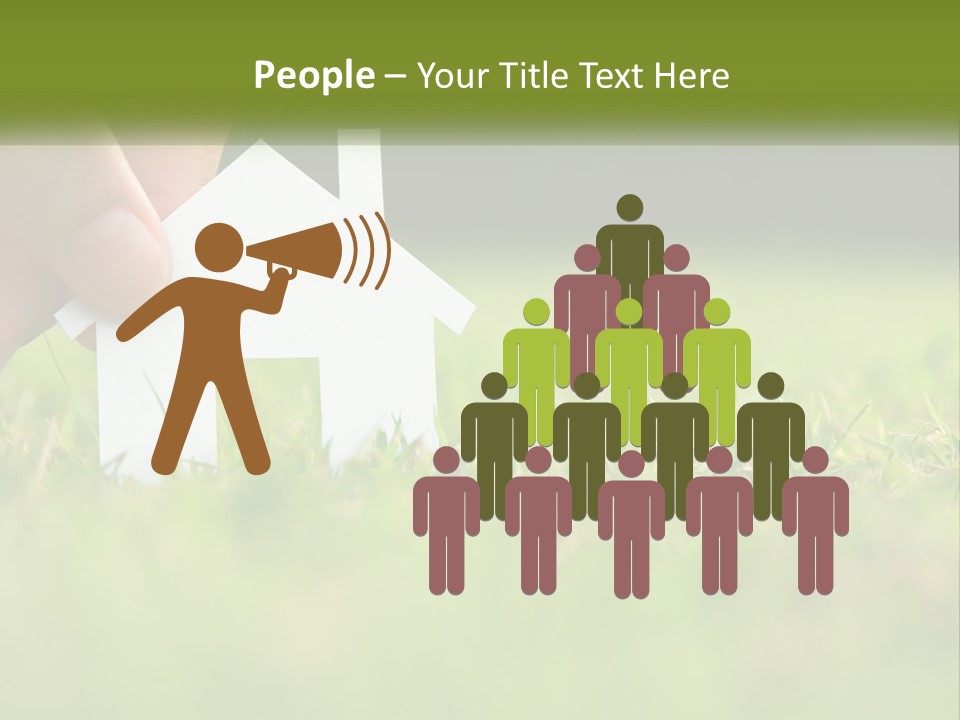 A Person Holding A Paper House In The Grass PowerPoint Template