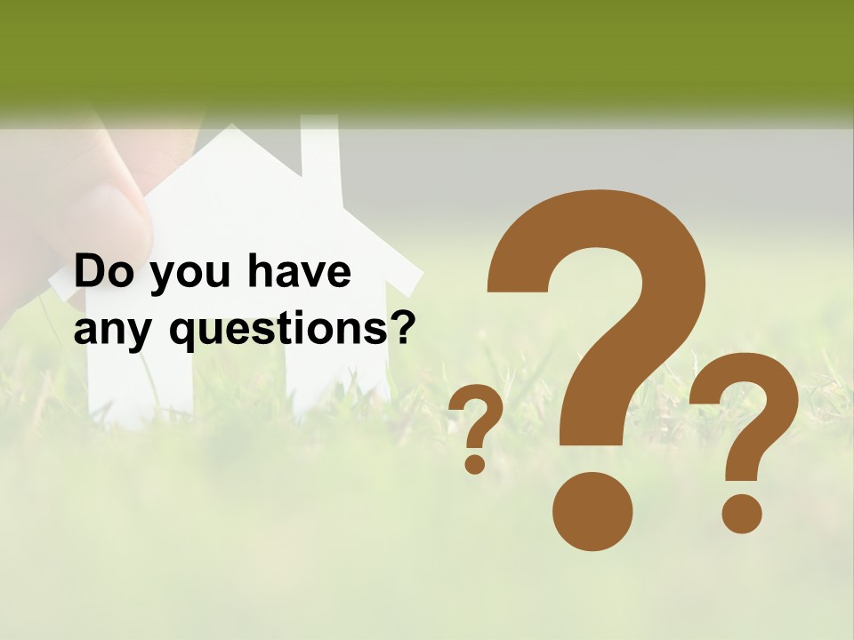 A Person Holding A Paper House In The Grass PowerPoint Template