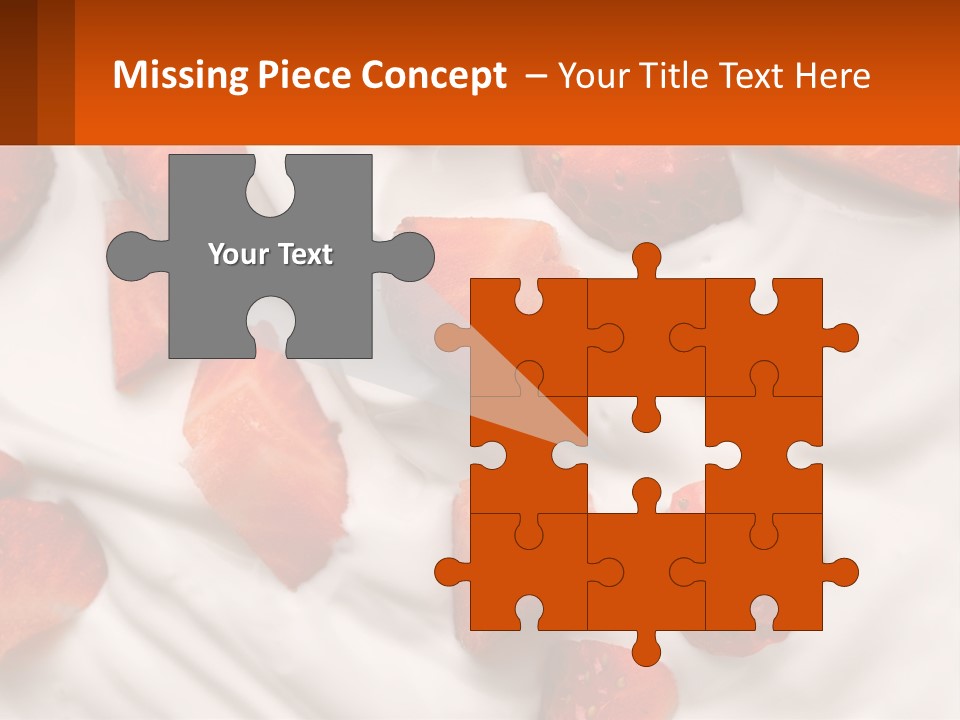 A Plate Of Strawberries On Top Of A Whipped Cream Dessert PowerPoint Template