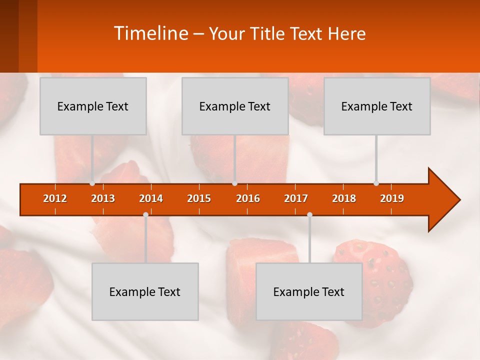 A Plate Of Strawberries On Top Of A Whipped Cream Dessert PowerPoint Template