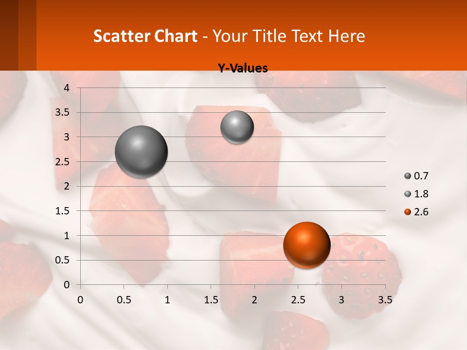 A Plate Of Strawberries On Top Of A Whipped Cream Dessert PowerPoint Template