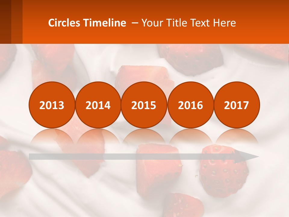 A Plate Of Strawberries On Top Of A Whipped Cream Dessert PowerPoint Template