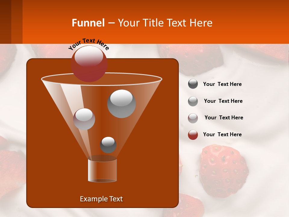 A Plate Of Strawberries On Top Of A Whipped Cream Dessert PowerPoint Template
