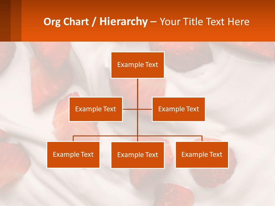 A Plate Of Strawberries On Top Of A Whipped Cream Dessert PowerPoint Template