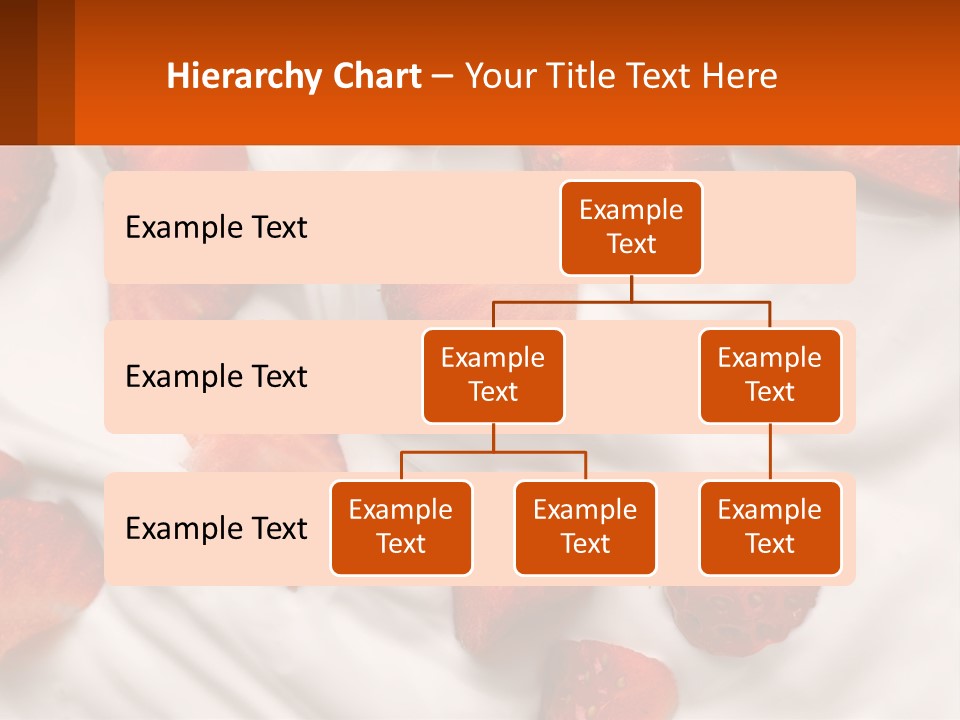 A Plate Of Strawberries On Top Of A Whipped Cream Dessert PowerPoint Template