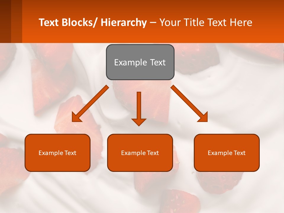 A Plate Of Strawberries On Top Of A Whipped Cream Dessert PowerPoint Template