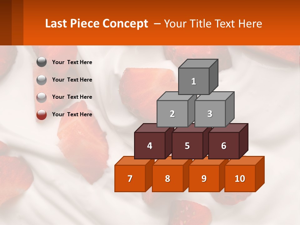 A Plate Of Strawberries On Top Of A Whipped Cream Dessert PowerPoint Template