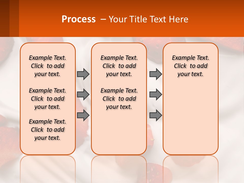 A Plate Of Strawberries On Top Of A Whipped Cream Dessert PowerPoint Template