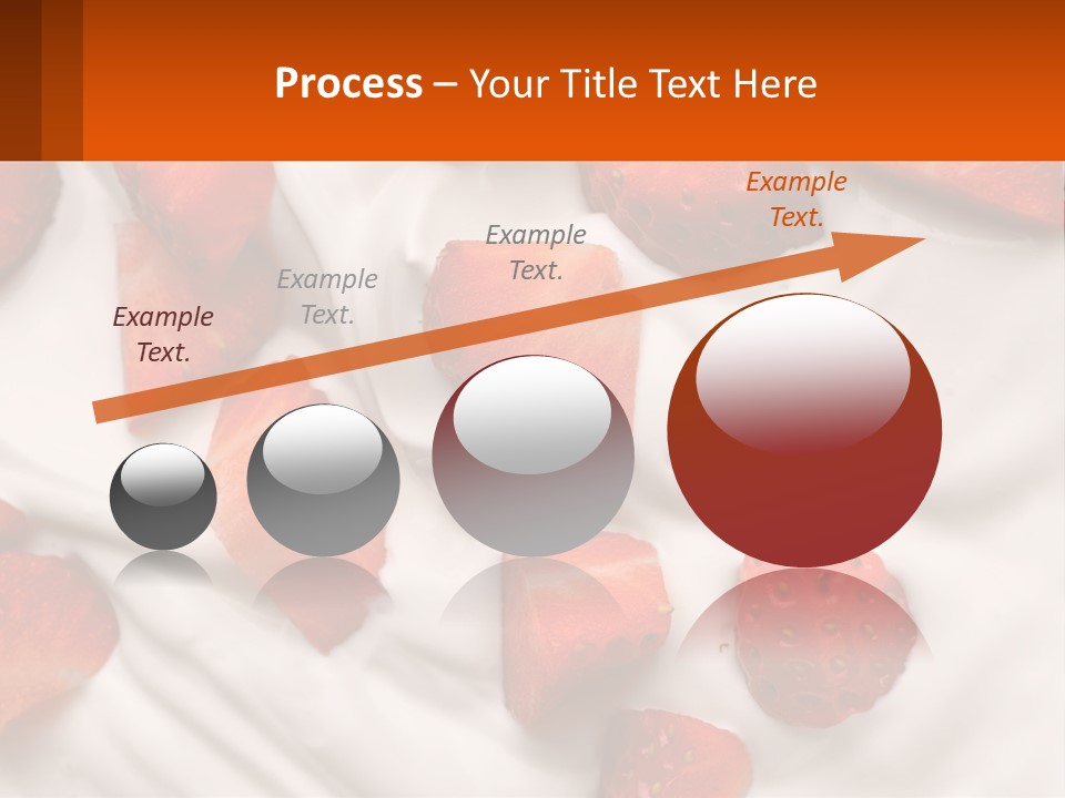 A Plate Of Strawberries On Top Of A Whipped Cream Dessert PowerPoint Template