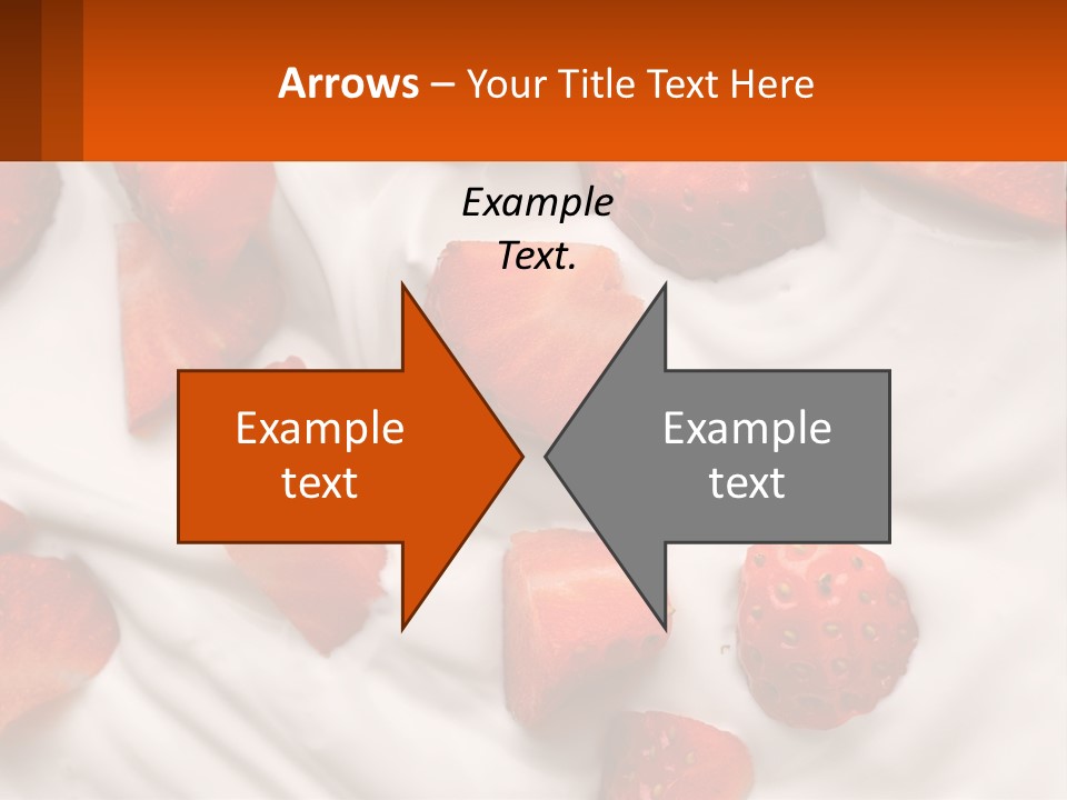 A Plate Of Strawberries On Top Of A Whipped Cream Dessert PowerPoint Template