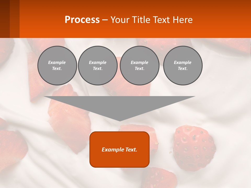 A Plate Of Strawberries On Top Of A Whipped Cream Dessert PowerPoint Template