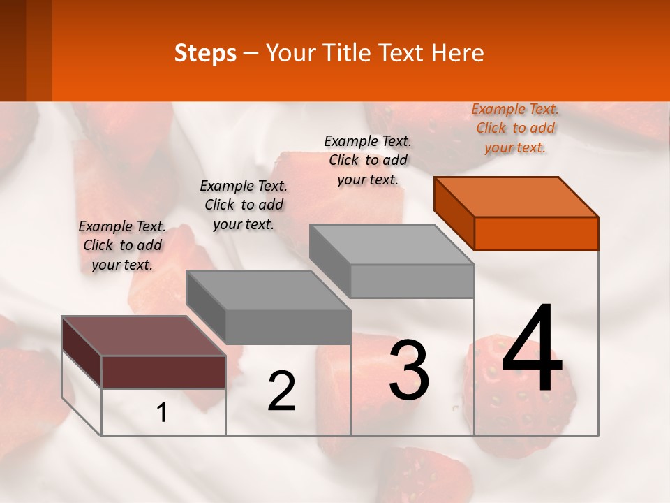 A Plate Of Strawberries On Top Of A Whipped Cream Dessert PowerPoint Template