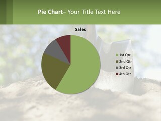 A Shovel In The Dirt With Trees In The Background PowerPoint Template