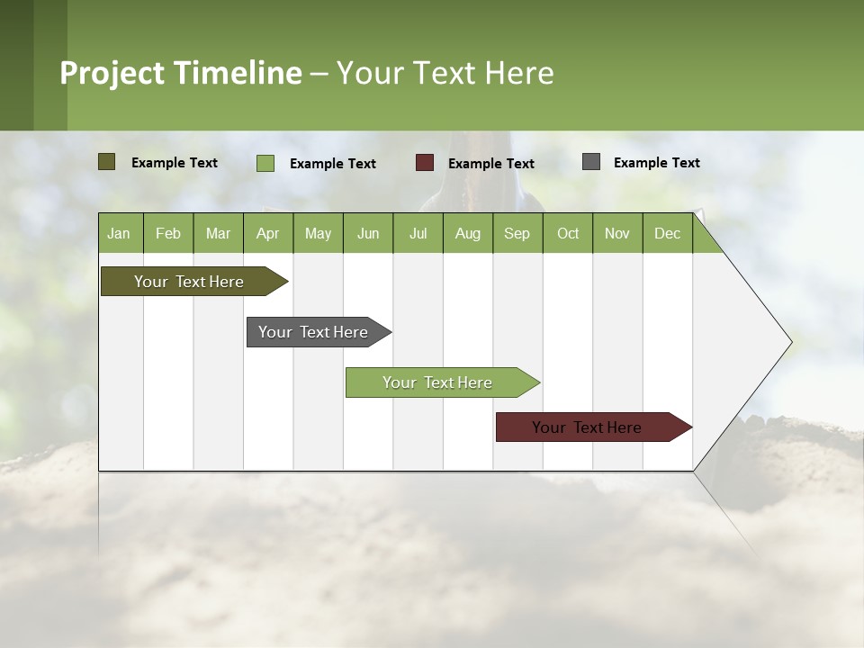 A Shovel In The Dirt With Trees In The Background PowerPoint Template