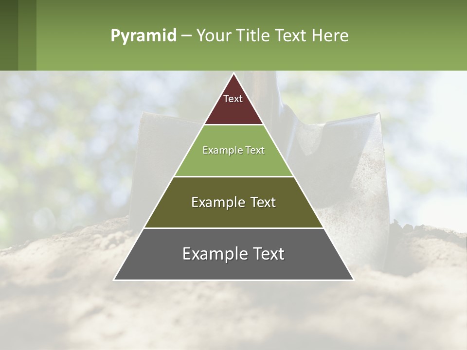 A Shovel In The Dirt With Trees In The Background PowerPoint Template