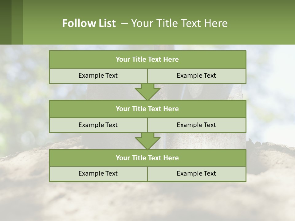 A Shovel In The Dirt With Trees In The Background PowerPoint Template