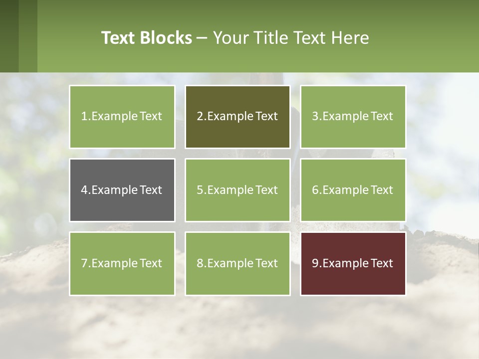 A Shovel In The Dirt With Trees In The Background PowerPoint Template
