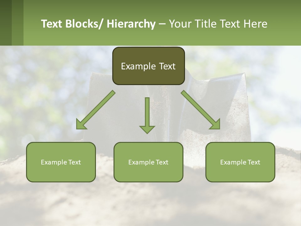A Shovel In The Dirt With Trees In The Background PowerPoint Template