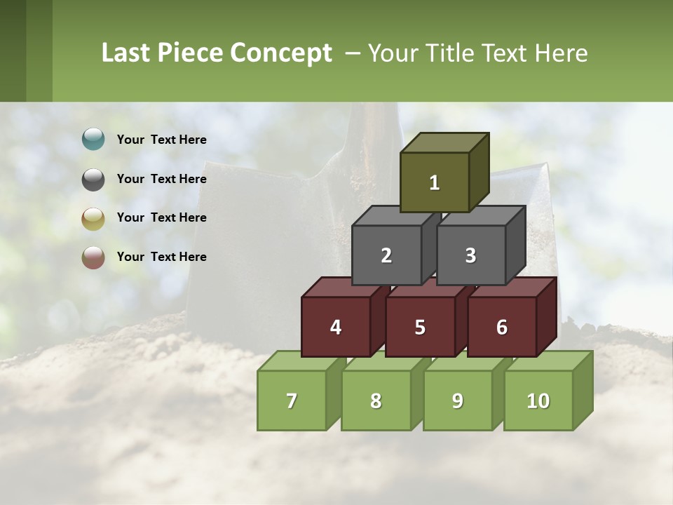 A Shovel In The Dirt With Trees In The Background PowerPoint Template