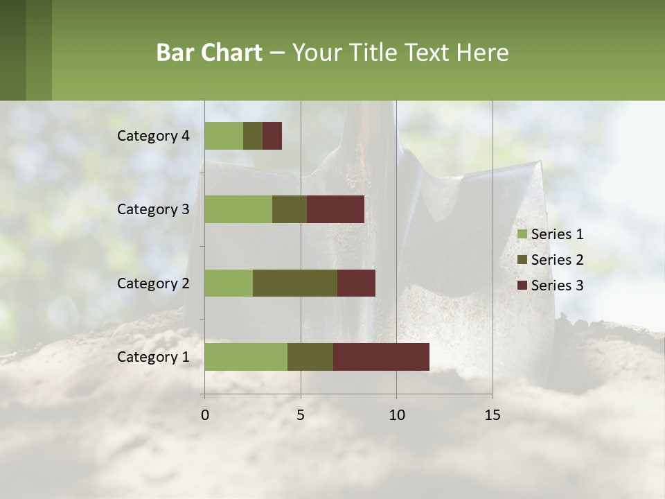 A Shovel In The Dirt With Trees In The Background PowerPoint Template