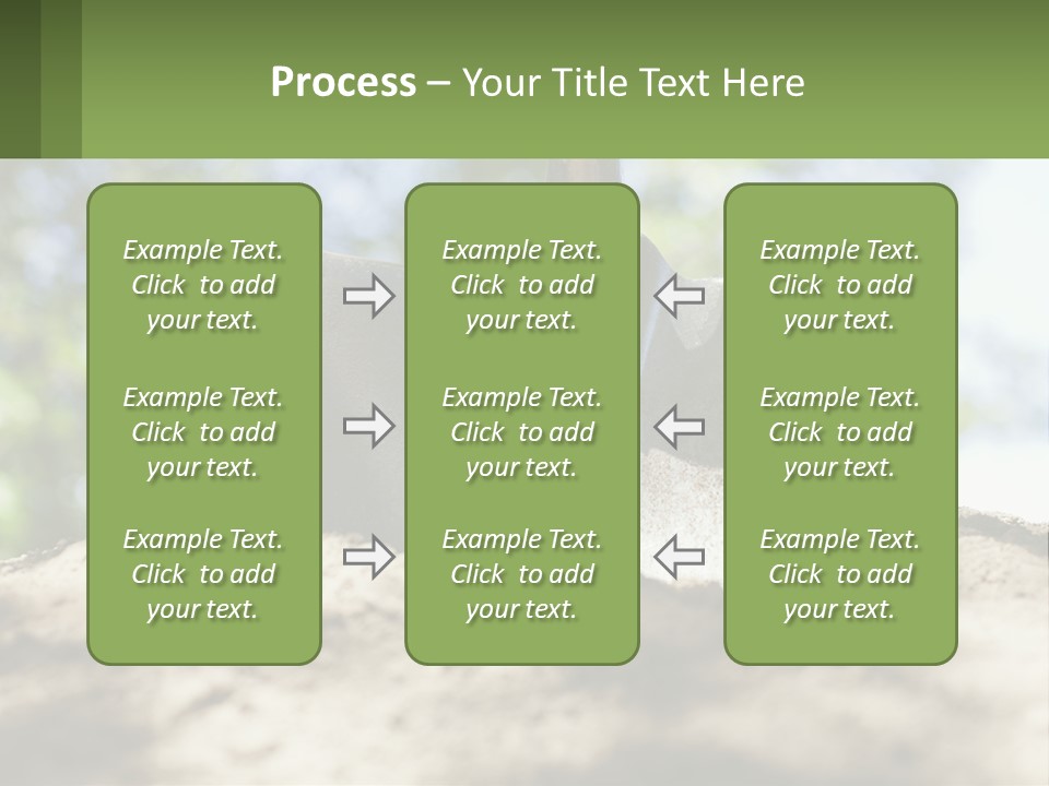 A Shovel In The Dirt With Trees In The Background PowerPoint Template