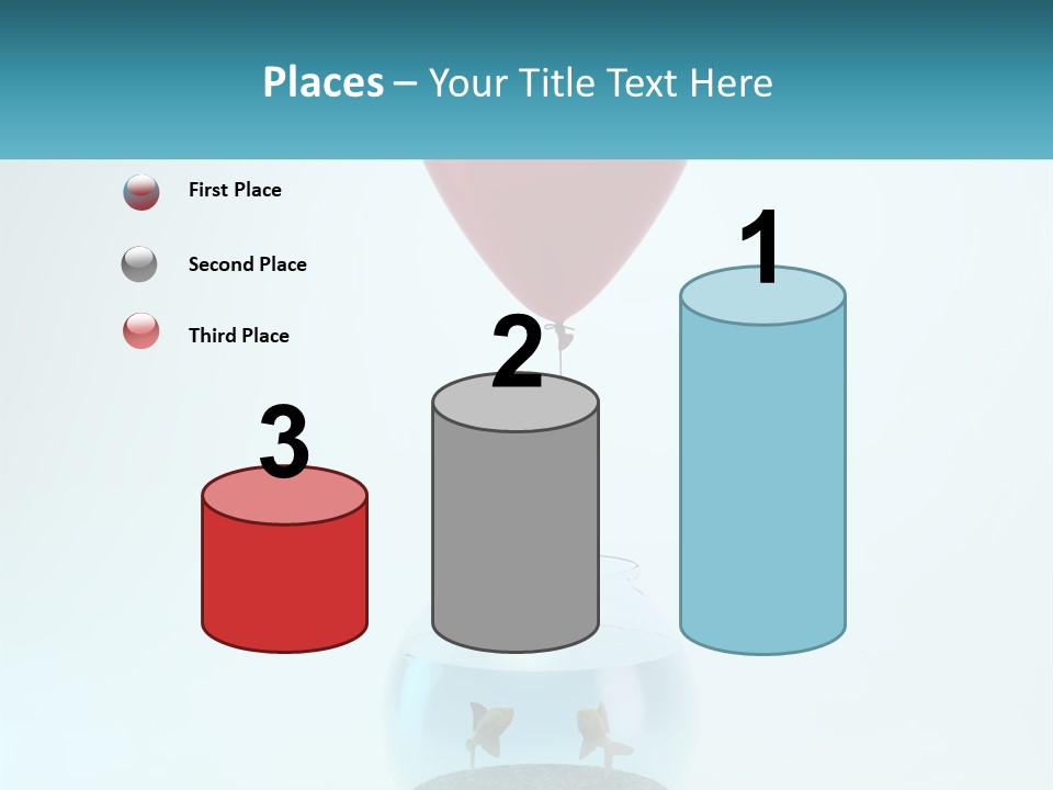 A Red Balloon Floating Over A Fish Bowl PowerPoint Template