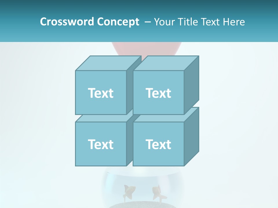 A Red Balloon Floating Over A Fish Bowl PowerPoint Template