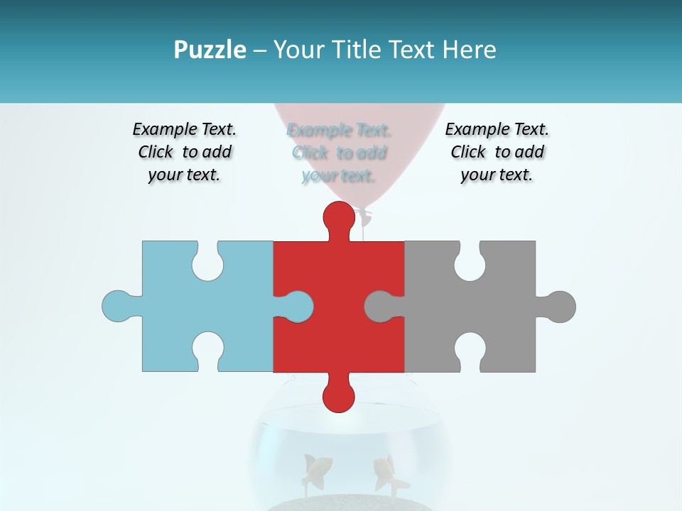 A Red Balloon Floating Over A Fish Bowl PowerPoint Template