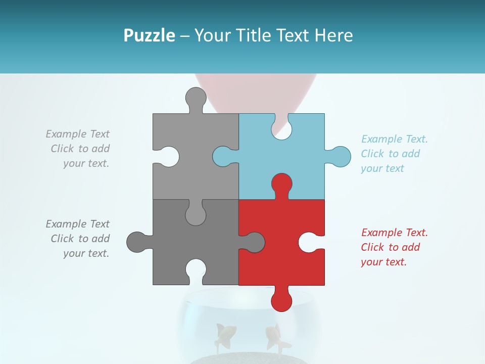 A Red Balloon Floating Over A Fish Bowl PowerPoint Template