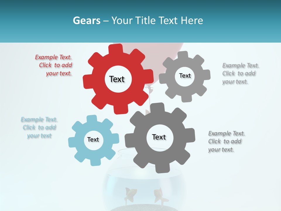 A Red Balloon Floating Over A Fish Bowl PowerPoint Template