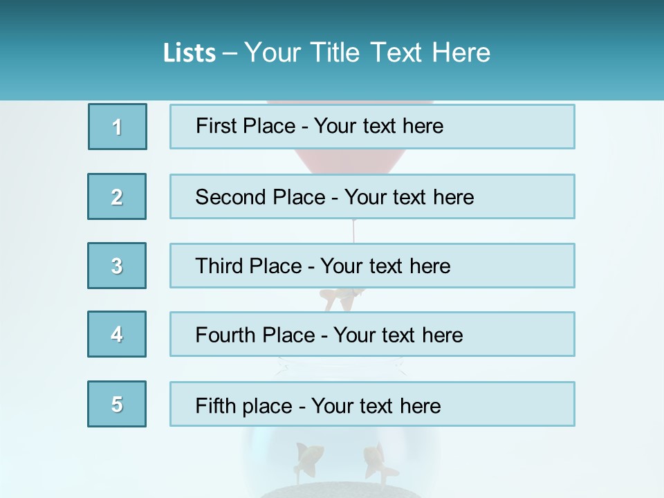 A Red Balloon Floating Over A Fish Bowl PowerPoint Template