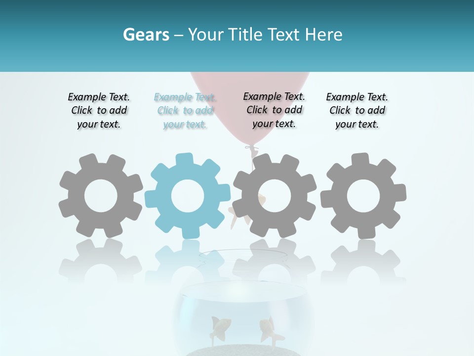 A Red Balloon Floating Over A Fish Bowl PowerPoint Template