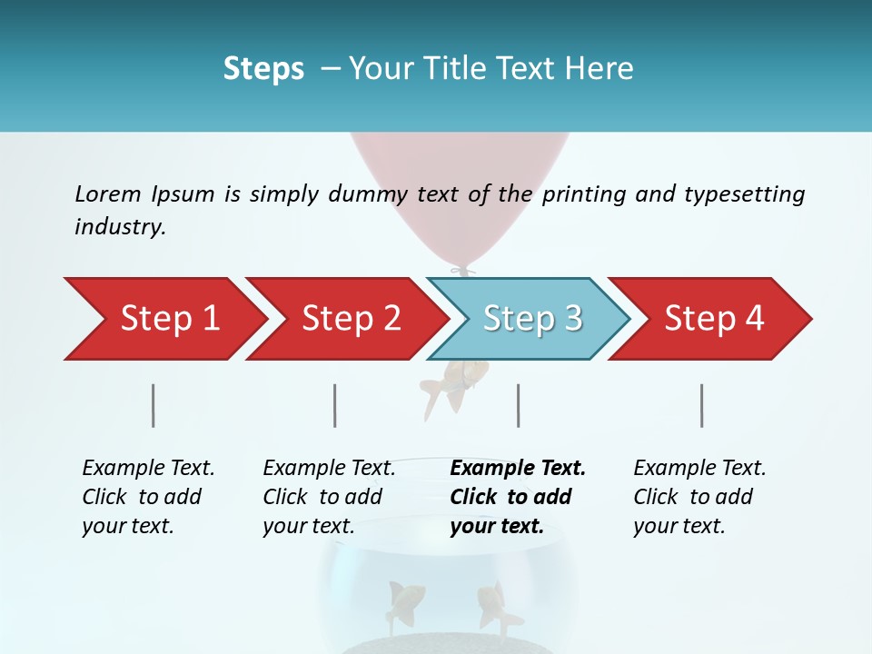 A Red Balloon Floating Over A Fish Bowl PowerPoint Template