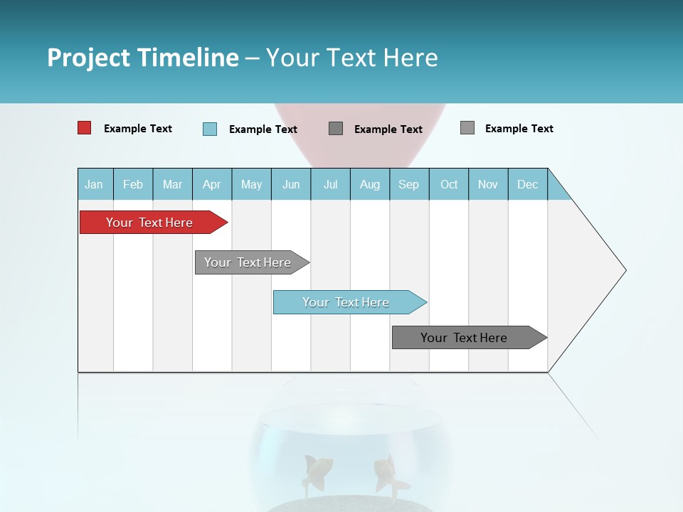 A Red Balloon Floating Over A Fish Bowl PowerPoint Template