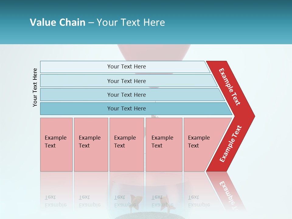 A Red Balloon Floating Over A Fish Bowl PowerPoint Template