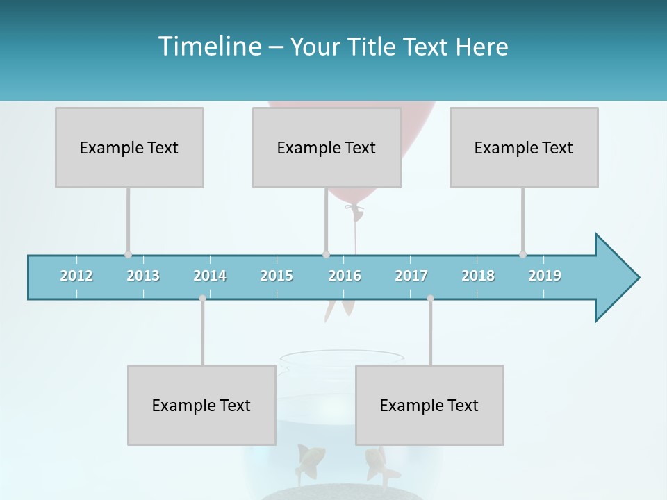 A Red Balloon Floating Over A Fish Bowl PowerPoint Template