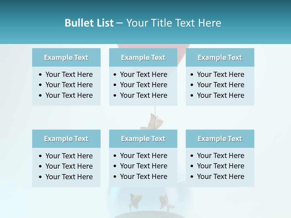 A Red Balloon Floating Over A Fish Bowl PowerPoint Template